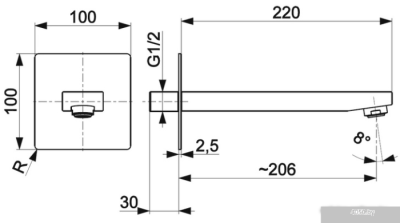 Излив Armatura Logon 836-005-00