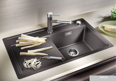 Кухонная мойка Blanco Zenar 45 S-F (темная скала, правая) [519292]