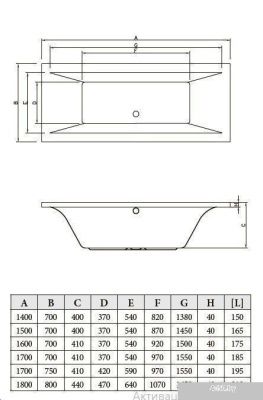 Bonito Home Valencia 170x75 (с ножками Super)