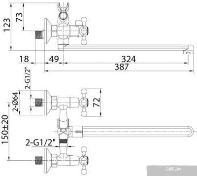 Milardo Duplex DUPSBL2M10