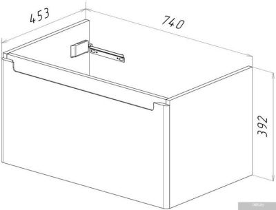 Lemark Тумба под умывальник Buno Mini 80 LM05BM80T (белый глянец)