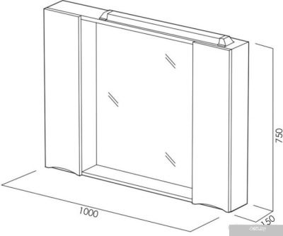 BelBagno Шкаф с зеркалом Marino-SPC-1000/750-2A-BL-P (bianco lucido)