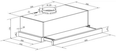 Кухонная вытяжка Weissgauff TEL 06 1M BE