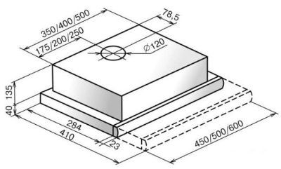 Кухонная вытяжка Elikor Интегра 50П-400-В2Л (черный)