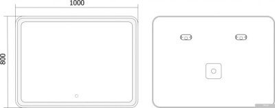 Axus Зеркало Vertigo 100x80 Стандарт