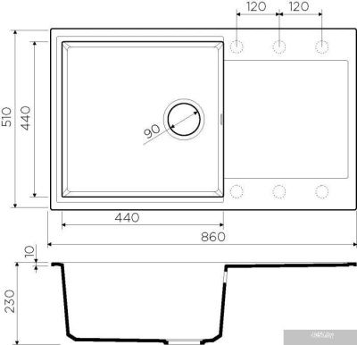 Кухонная мойка Omoikiri Daisen 86 PA