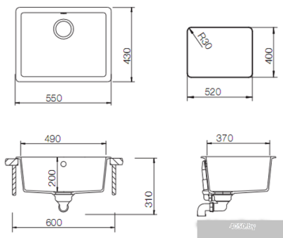 Кухонная мойка TEKA Radea 490/370 TG (ваниль)