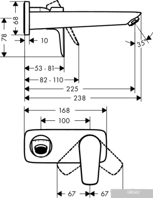 Hansgrohe Talis E 71734670 (черный матовый)