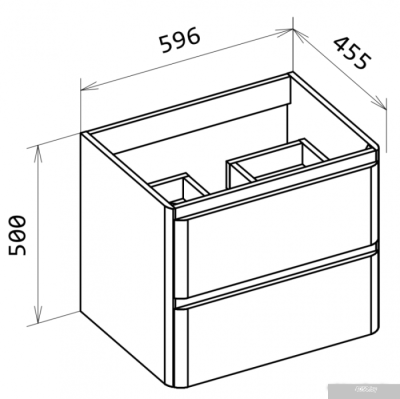 BelBagno Тумба под умывальник Albano-600-2C-SO-RVB