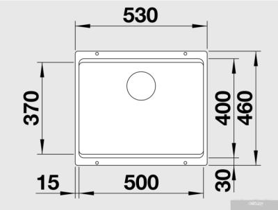 Кухонная мойка Blanco Etagon 500-U Silgranit (алюметаллик) [522229]