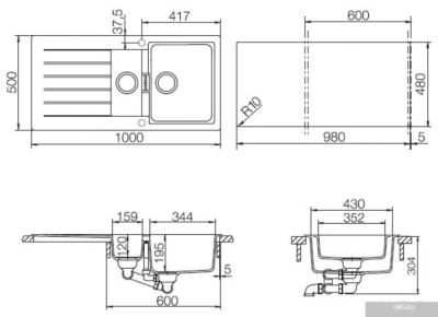 Кухонная мойка Schock Signus 60D (пуро) [700660]