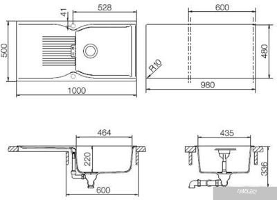 Кухонная мойка Schock Campus 60D Large (лунный камень) [700136]