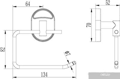 Держатель для туалетной бумаги Ledeme L3303-3