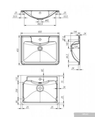 BelBagno Тумба под умывальник Albano-600-2C-SO-RVB