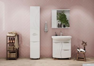 Volna Шкаф с зеркалом Adel 70 L (белый)