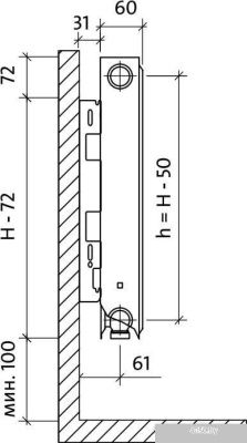 Royal Thermo Ventil Compact VC11-500-600 (Bianco Traffico)