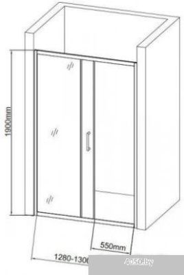 Aquanet SD-1300A 130 (прозрачное стекло)