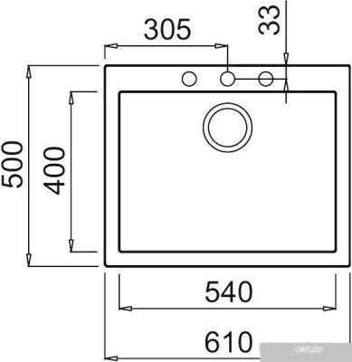 Кухонная мойка Elleci Quadra 110 Bianco Antico 62