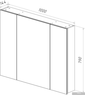 Lemark Шкаф с зеркалом Universal 100 LM100ZS-U (белый глянец)