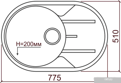Кухонная мойка Tolero R-116 (бежевый)