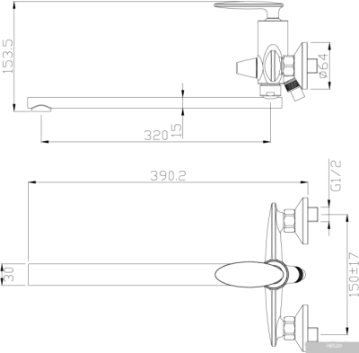 Смеситель Rossinka Silvermix RS30-32