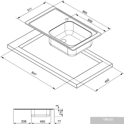 Кухонная мойка Smeg LV951D-3