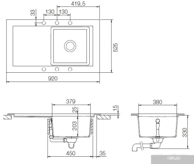 Кухонная мойка Schock Domus 45D (терра) [700206]