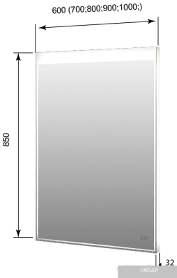 Aquanet Зеркало Палермо New 8085 Led 00249352