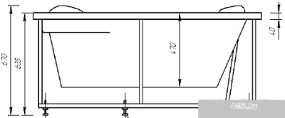 Ванна Aquatek Галатея 135x135