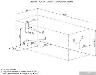 Aquanet Grace 170x70 00312653