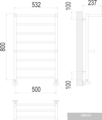Полотенцесушитель TERMINUS Анкона П8 500х800 нп