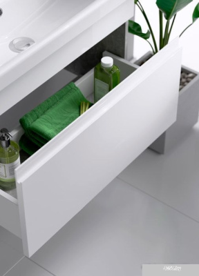 Aqwella Тумба Smart 60 SRT0106BS с умывальником Moduo Slim UM-MOD60SL/1