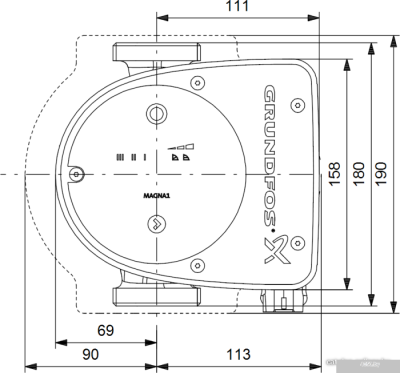 Насос Grundfos Magna1 25-80