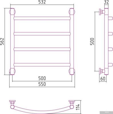 Полотенцесушитель Сунержа Галант+ 500x500 00-0200-5050