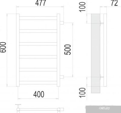 Полотенцесушитель TERMINUS Аврора П6 400х600
