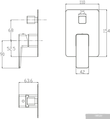 Смеситель Omnires Parma PM7435 CR