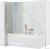 Стеклянная шторка для ванны Rea Elegant 80 (золото/прозрачное стекло)