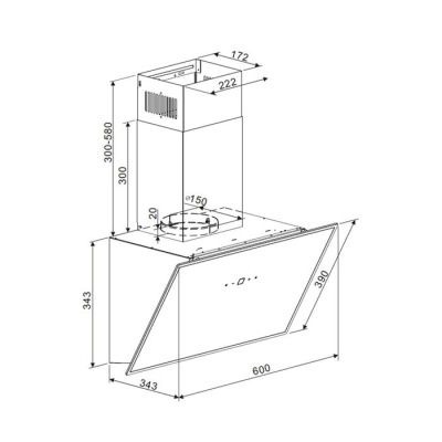 Кухонная вытяжка MAUNFELD Astro 60 (черное стекло)