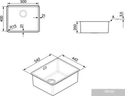 Кухонная мойка Smeg VSTR50