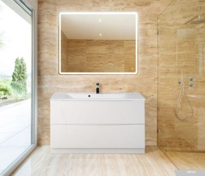 BelBagno Тумба под умывальник Marino-1000-2C-PIA-BL-P (bianco lucido)