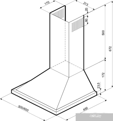 Krona Bella 500 Inox Push Button