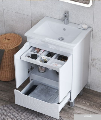 Vigo Тумба Grani 600-2-1 под умывальник Элина 60 напольная (белый)