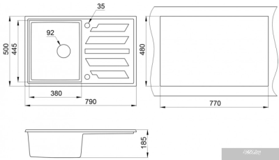 Кухонная мойка Granula 8002 (эспрессо)