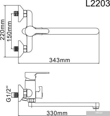 Смеситель Ledeme H03 L2203W (белый)