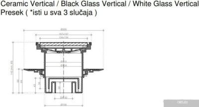 Трап/канал Pestan Confluo Standard Vertical Black Glass Gold