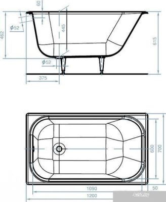 Ванна Универсал ВЧ-1200 «Каприз» 120x70
