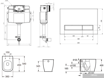 Унитаз Lavinia Boho Relfix Bell Pro Set 4 в 1 77060206