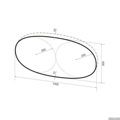 Wellsee Зеркало с фоновой LED-подсветкой 7 Rays' Spectrum 172201900, 100 x 50 см (с сенсором и регул