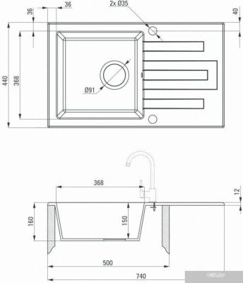 Кухонная мойка Deante Lima ZRL 7113 (песочный)