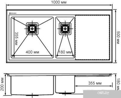 Кухонная мойка Omoikiri Akisame (OAK-100-2-IN-LG)